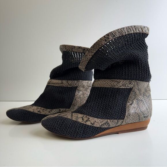 Baldinini mesh slouch wedge boots 80’s retro size 39 - Picture 1 of 11